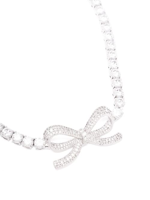 Tennis choker with bow SELF PORTRAIT | RS25627NSILVER